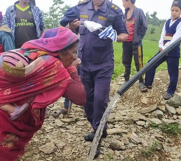 सानीभेरी गाउँपालिका ५ पोखरी लेकमा खानेपानी पुग्यो