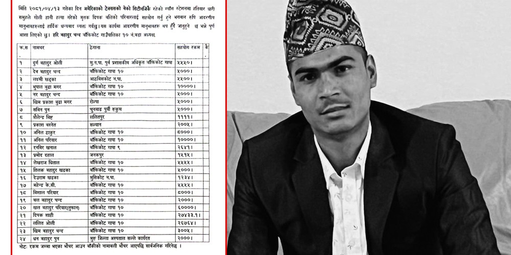 दीपकको परिवारका लागि नेपालमा पनि सहयोग सङ्कलन सुरु 